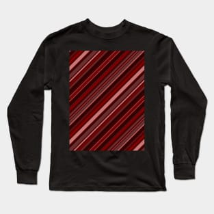 Stripes Lines Pinks Plum Black Brick Mid Mod Classy Angled Pin Stripes Long Sleeve T-Shirt